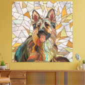 Duitse herder - Mozaïek kunst Canvas Afdruk (Insitu (Woonkamer))
