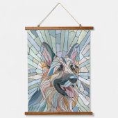 Duitse herder - Mozaïek kunst Hangend Wandkleed (Voorkant)