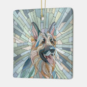 Duitse herder - Mozaïek kunst Keramisch Ornament (Links)