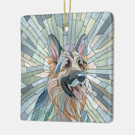 Duitse herder - Mozaïek kunst Keramisch Ornament (Links)