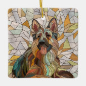Duitse herder - Mozaïek kunst Keramisch Ornament (Voorkant)