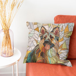 Duitse herder - Mozaïek kunst Kussen