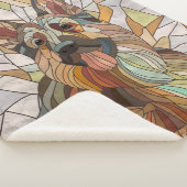 Duitse herder - Mozaïek kunst Sherpa Deken (3/4)