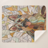 Duitse herder - Mozaïek kunst Sherpa Deken (Voorkant (horizontaal))