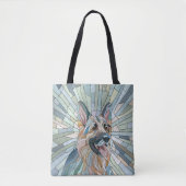 Duitse herder - Mozaïek kunst Tote Bag (Voorkant)