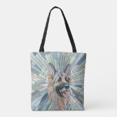Duitse herder - Mozaïek kunst Tote Bag (Achterkant)