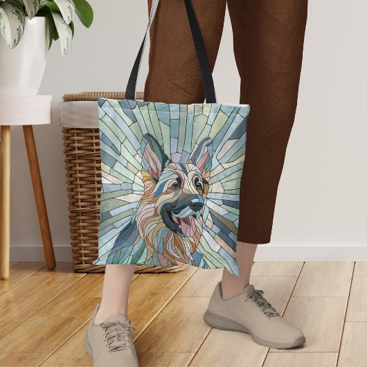 Duitse herder - Mozaïek kunst Tote Bag