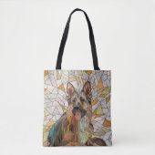 Duitse herder - Mozaïek kunst Tote Bag (Voorkant)