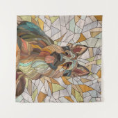 Duitse herder - Mozaïek kunst Wandkleed (Voorkant (horizontaal))