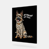 Duitse Herder Mummy Halloween Hond Acryl Bord (Hoek)