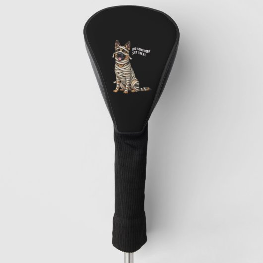 Duitse Herder Mummy Halloween Hond Golfheadcover (Voorkant)
