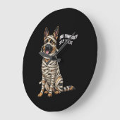 Duitse Herder Mummy Halloween Hond Grote Klok (Hoek)