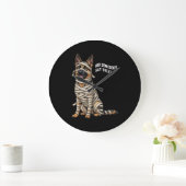 Duitse Herder Mummy Halloween Hond Grote Klok (Huis)