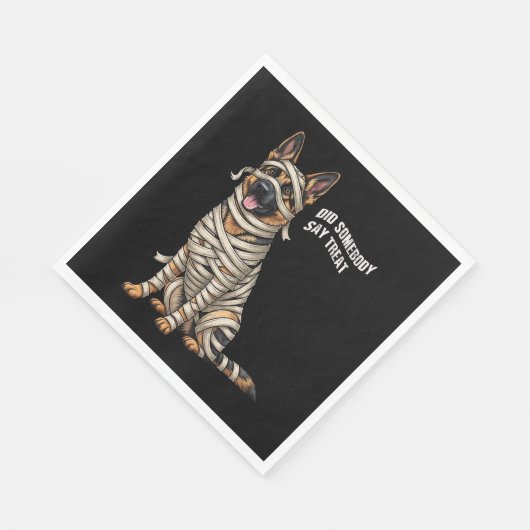 Duitse Herder Mummy Halloween Hond Servet (Hoek)