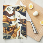 Duitse herder naadloos Theedoek (Quarter Fold)