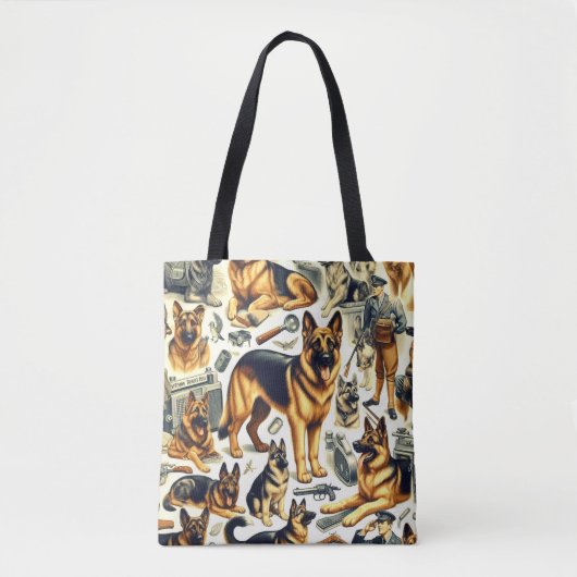 Duitse herder naadloos Tote Bag (Voorkant)