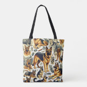  Duitse herder naadloos Tote Bag (Achterkant)
