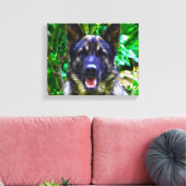 Duitse herder olie schilderij portret canvas afdruk (Insitu (Woonkamer))