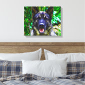 Duitse herder olie schilderij portret canvas afdruk (Insitu (Slaapkamer))