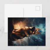 Duitse herder onder stormachtige hemel briefkaart (Voorkant / Achterkant)