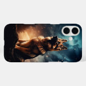 Duitse herder onder stormachtige hemel Case-Mate iPhone case (Achterkant (horizontaal))