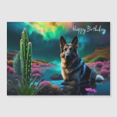 Duitse herder op een Alien World Verjaardag (Voorkant)