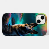 Duitse herder op een buitenaardse wereld Case-Mate iPhone case (Achterkant (horizontaal))