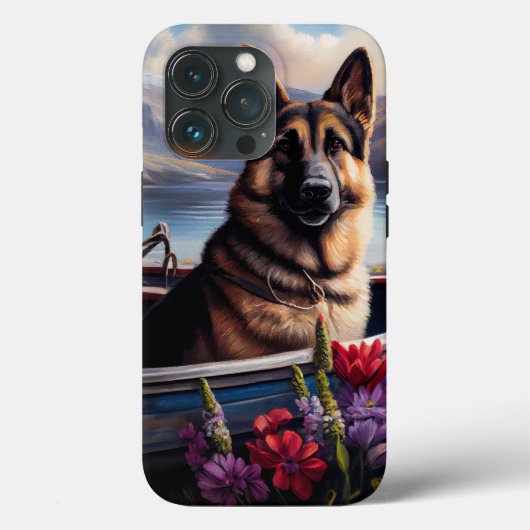 Duitse Herder op een Peddel: Een Schitterend Avont Case-Mate iPhone Case (Achterkant)