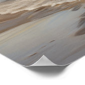 Duitse herder op het strand poster (Hoek)