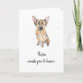 Duitse herder, op maat gesneden moederdag in de El Kaart (Voorkant)