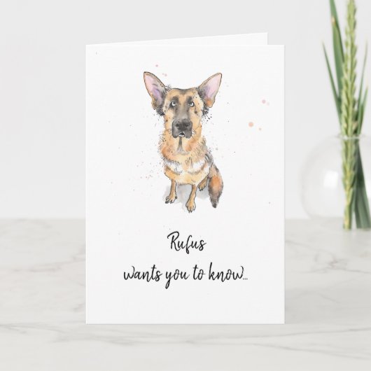 Duitse herder, op maat gesneden moederdag in de El Kaart (Voorkant)