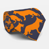 Duitse herder oranje stropdas (Opgerold)