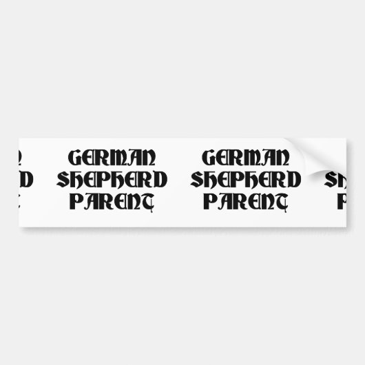 Duitse herder ouder bumpersticker (Voorkant)