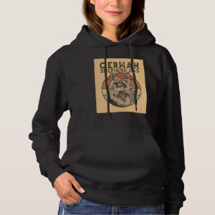Duitse herder papa hond dier retro klassiek hoodie