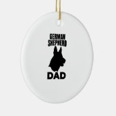 Duitse Herder Papa Keramisch Ornament (Rechts)