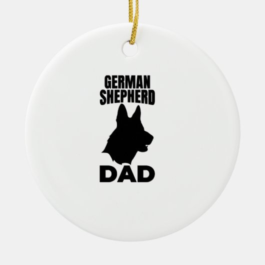 Duitse Herder Papa Keramisch Ornament (Voorkant)