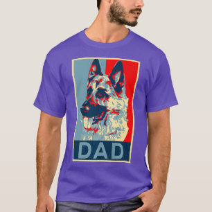 Duitse herder papa retro stijl k9 Mannen politie k T-shirt
