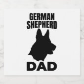 Duitse Herder Papa Sparkling Wijnetiket (Enkel label)