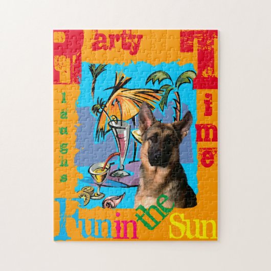 Duitse Herder PartyTime Legpuzzel (Verticaal)