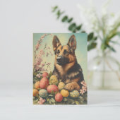 Duitse Herder  Pasen Briefkaart (Staand voorkant)