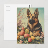 Duitse Herder  Pasen Briefkaart (Voorkant / Achterkant)