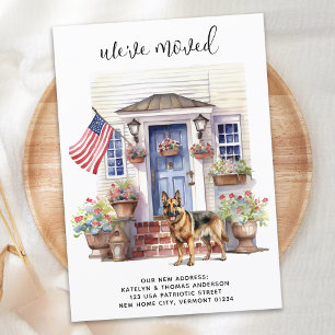 Duitse herder patriottische gepersonaliseerde hond aankondiging