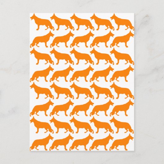 Duitse Herder Patroon Briefkaart (Voorkant)