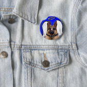 Duitse Herder Patrouillehond Ronde Button 5,7 Cm (In situ)