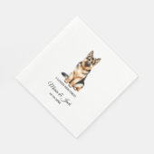 Duitse Herder Pet Bruiloft Volledige Kleur Servet (Hoek)