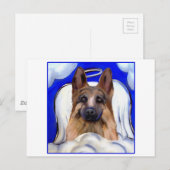 Duitse Herder PET ENGEL Briefkaart (Voorkant / Achterkant)