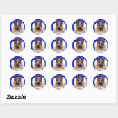 Duitse Herder PET ENGEL Ronde Sticker (Vel)