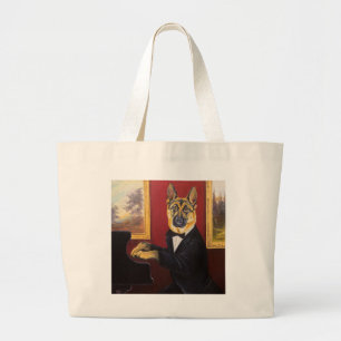 Duitse herder   Piano Waltz Grote Tote Bag