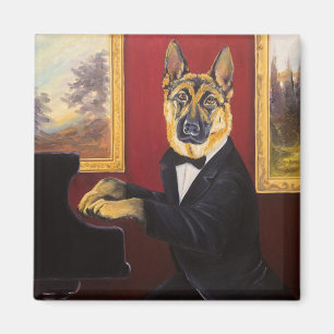 Duitse herder Piano Waltz Magneet