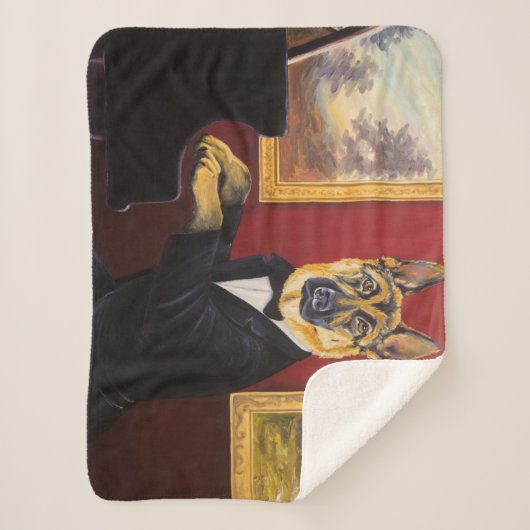 Duitse herder | Piano Waltz Sherpa Deken (Voorkant)